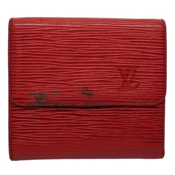 LOUIS VUITTON Epi Portefeuille Elise Wallet Red M6363E LV Auth 54084 - Picture 2 of 14